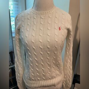 Women’s Ralph Lauren polo cable knit sweater